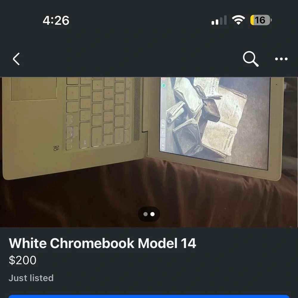 White Touchscreen Chromebook